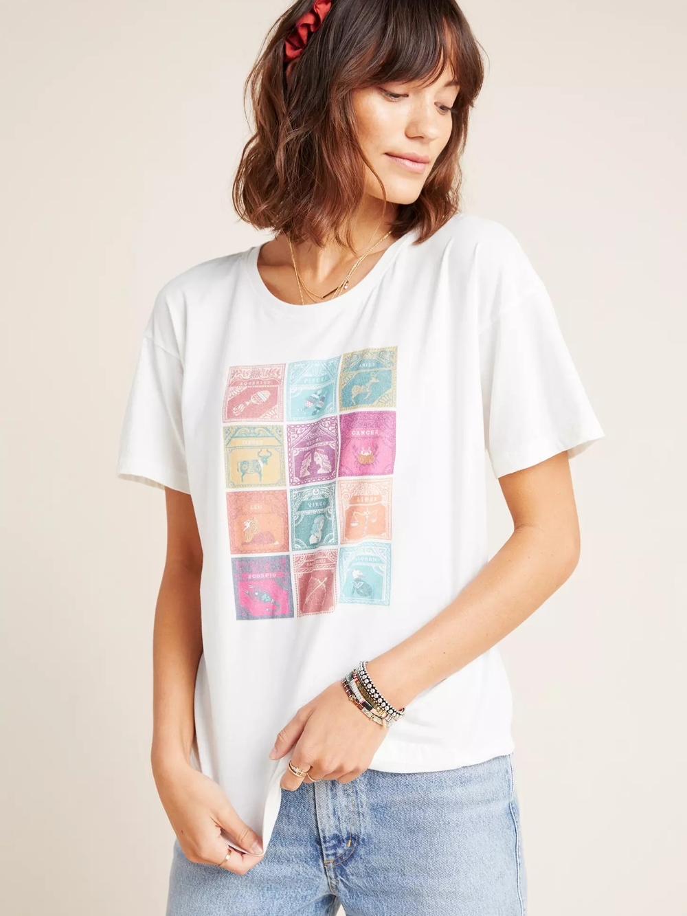 Danielle Kroll For Anthropologie Zodiac Graphic Tee Medium
